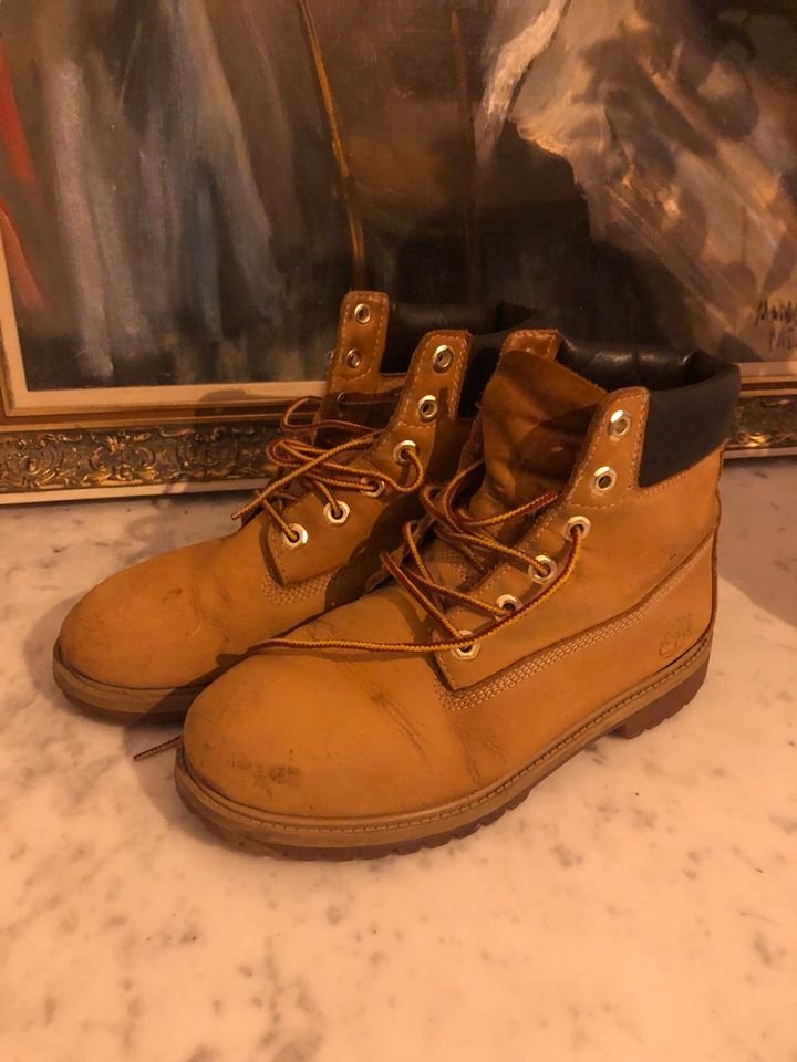 Männliche Kunden aufgepasst: Timberland Winter Boots Stiefel Damen Braun Beige Vintage