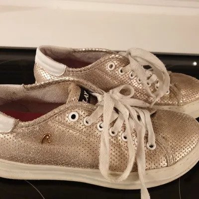 Diesel Sneaker gold Leder, Gr. 37, getragen